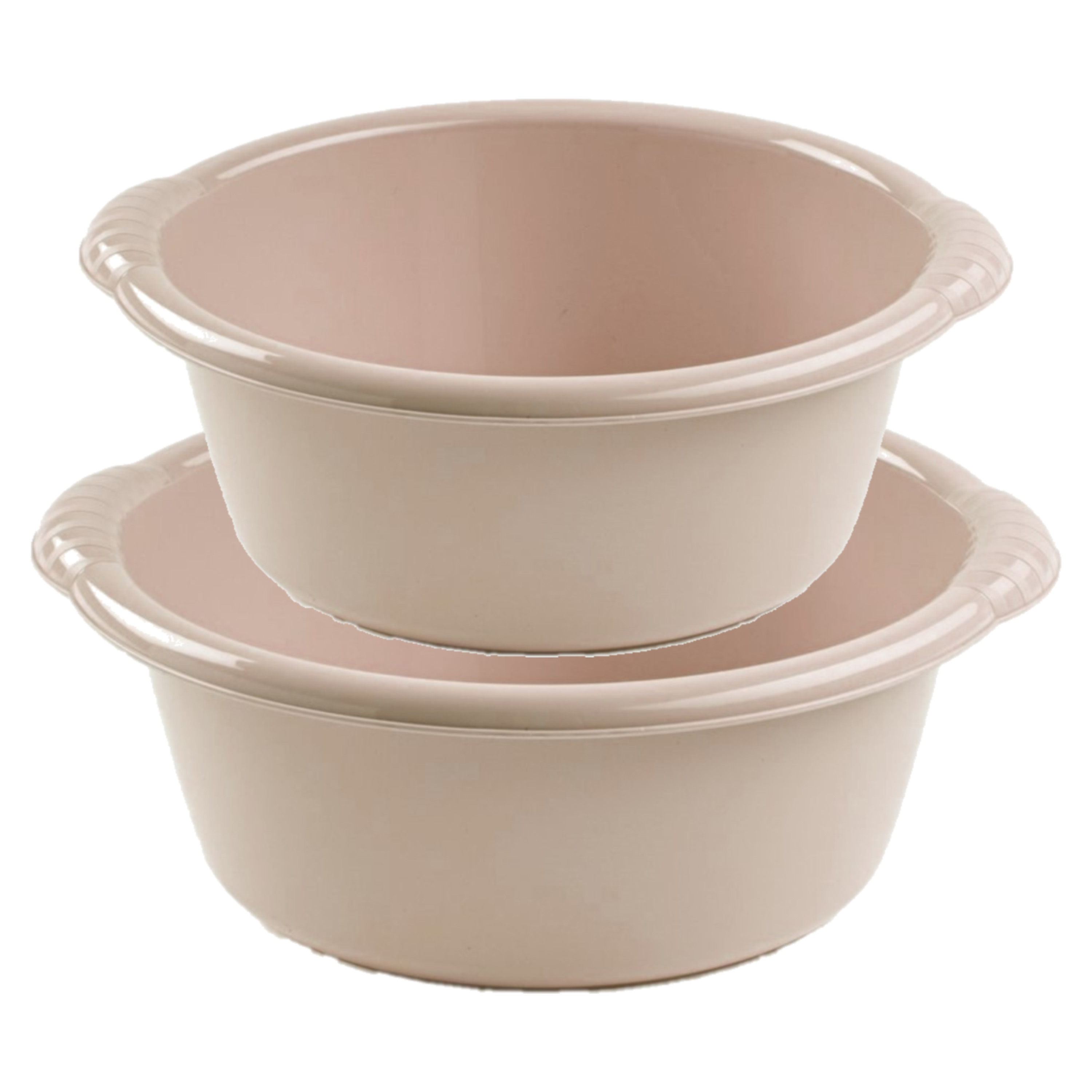 Forte Plastics Voordeelset multi-functionele kunststof teiltjes taupe in 2-formaten -