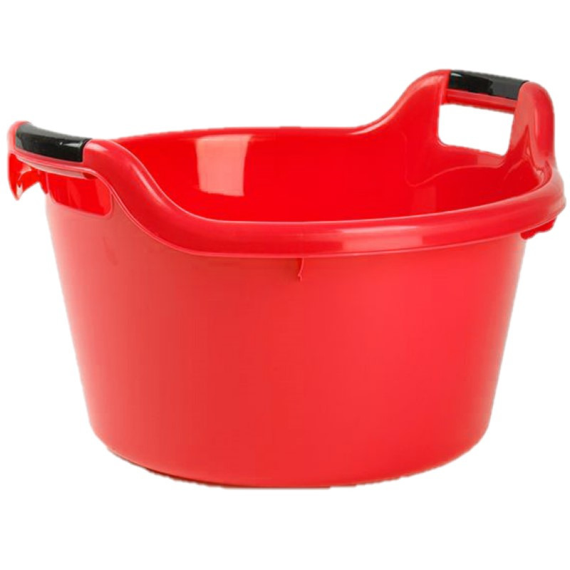 PlasticForte Plastic Forte Afwasbak - Set van 2x stuks - 15L - rood - x x 25 cm - met handvatten - teiltje -