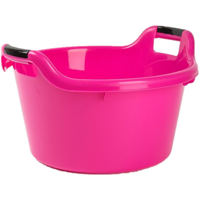 PlasticForte Plastic Forte Afwasbak - Set van 2x stuks - 15L - roze - x x 25 cm - met handvatten - teiltje -