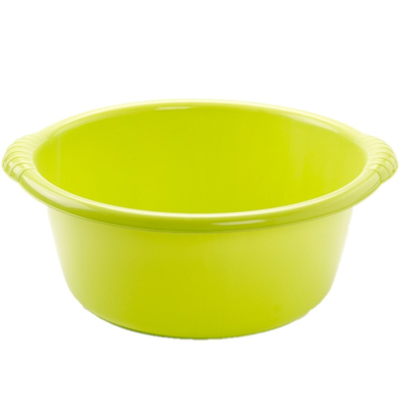 PlasticForte Set van 2x stuks kunststof teiltjes/afwasbakken rond 25 liter groen -