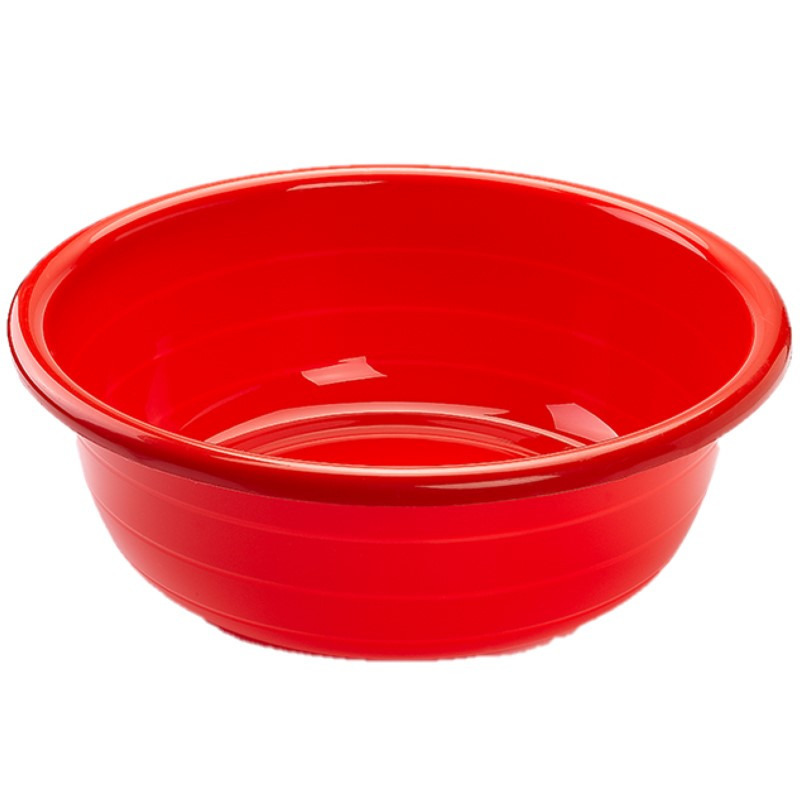 PlasticForte Teiltje - 2x - 30 liter - rond - rood - afwasbak - 57 x 19 cm -