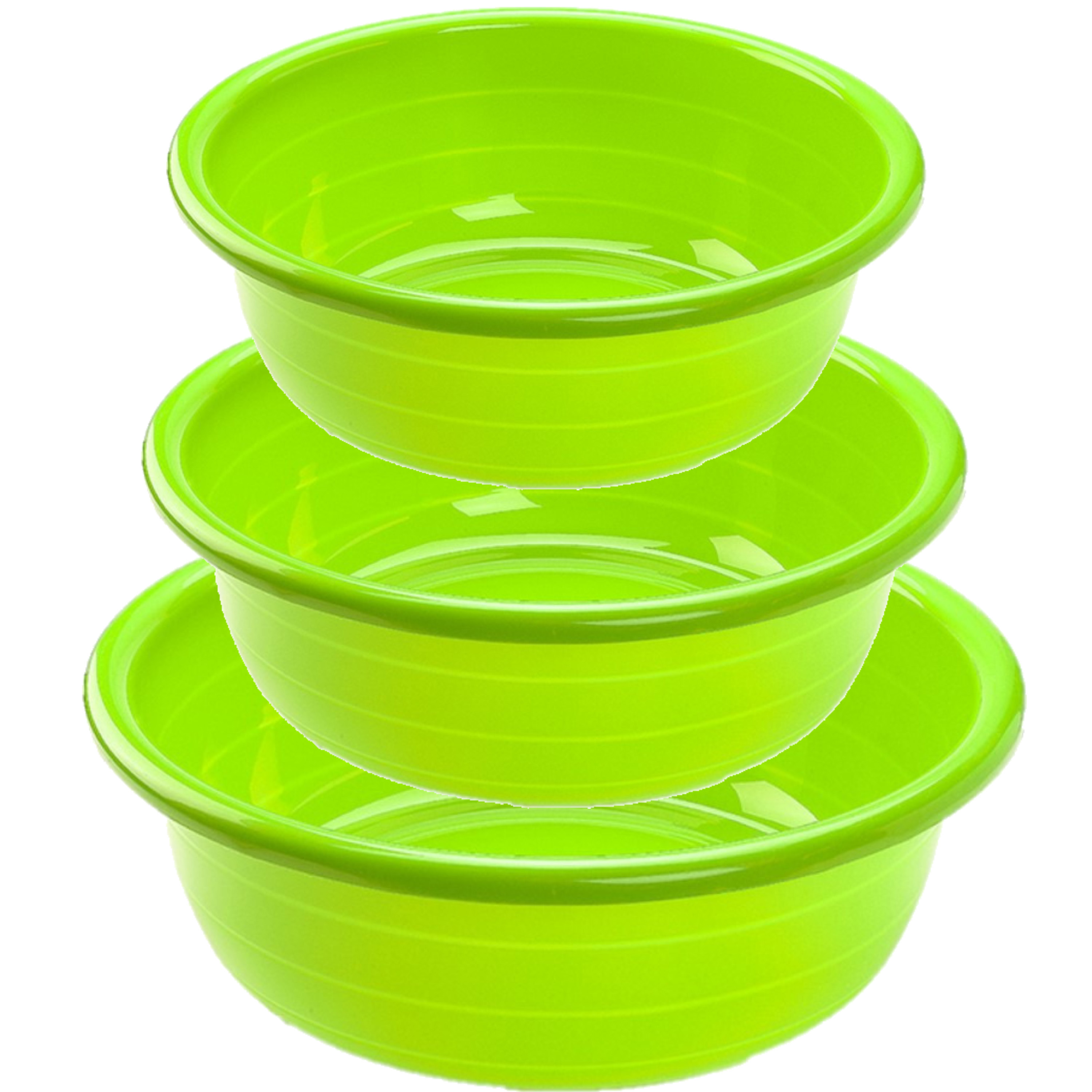 Forte Plastics Voordeelset multi-functionele kunststof teiltjes groen in 3-formaten -