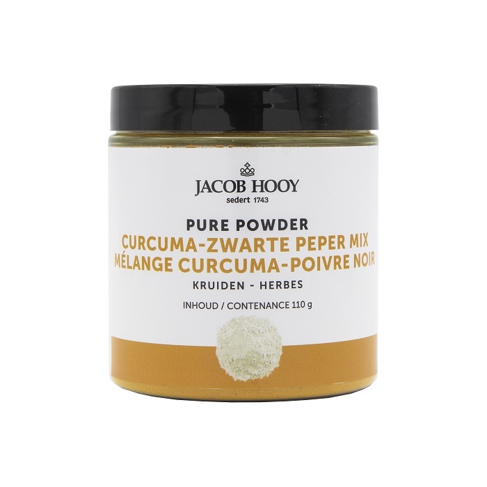Jacob Hooy Curcuma - zwarte pepermix pure powder 110 G