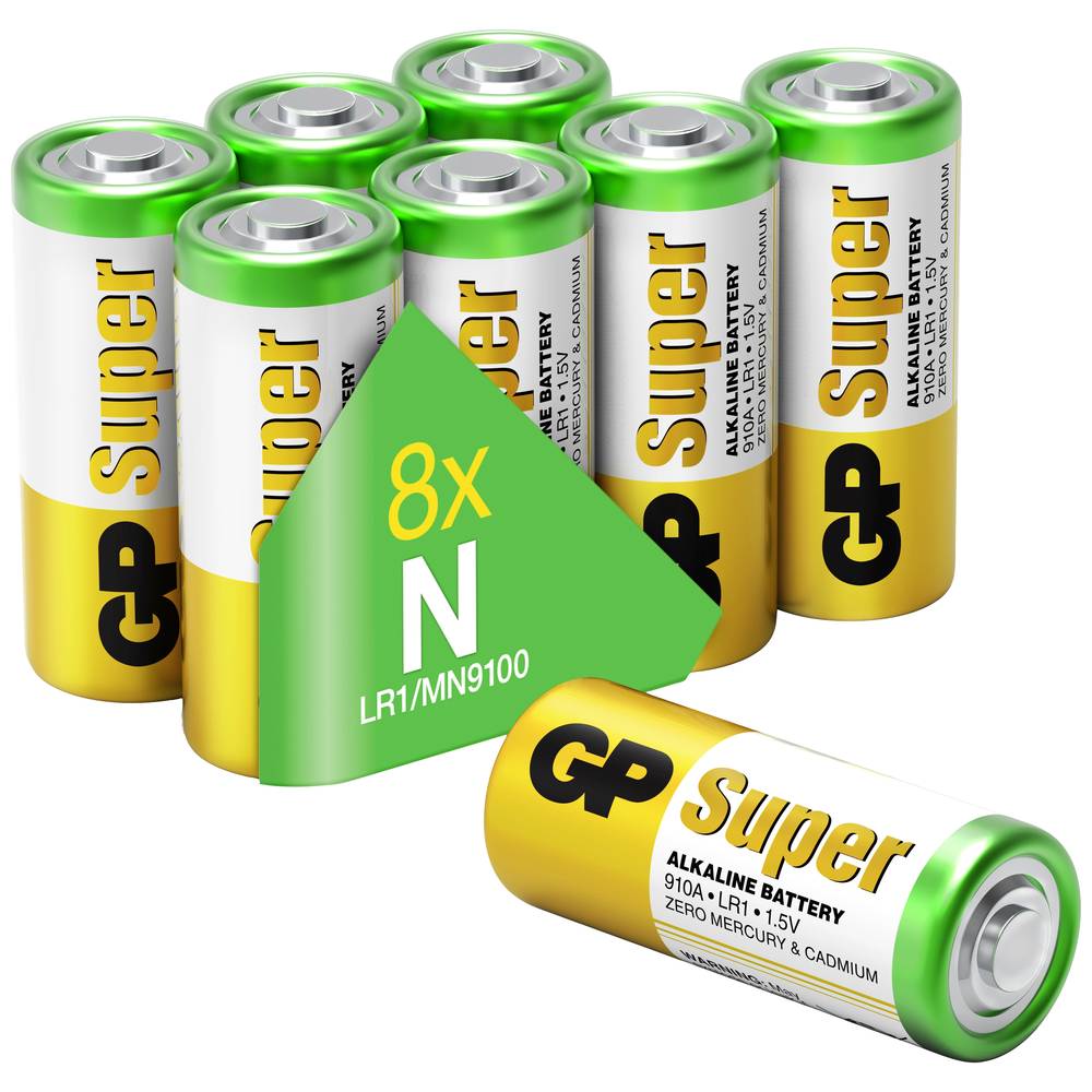 Super N batterij (lady) Alkaline 1.5 V 8 stuk(s)