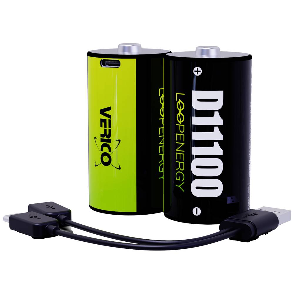 LoopEnergy Oplaadbare D batterij (mono) Li-ion 7400 mAh 1.5 V 2 stuk(s)