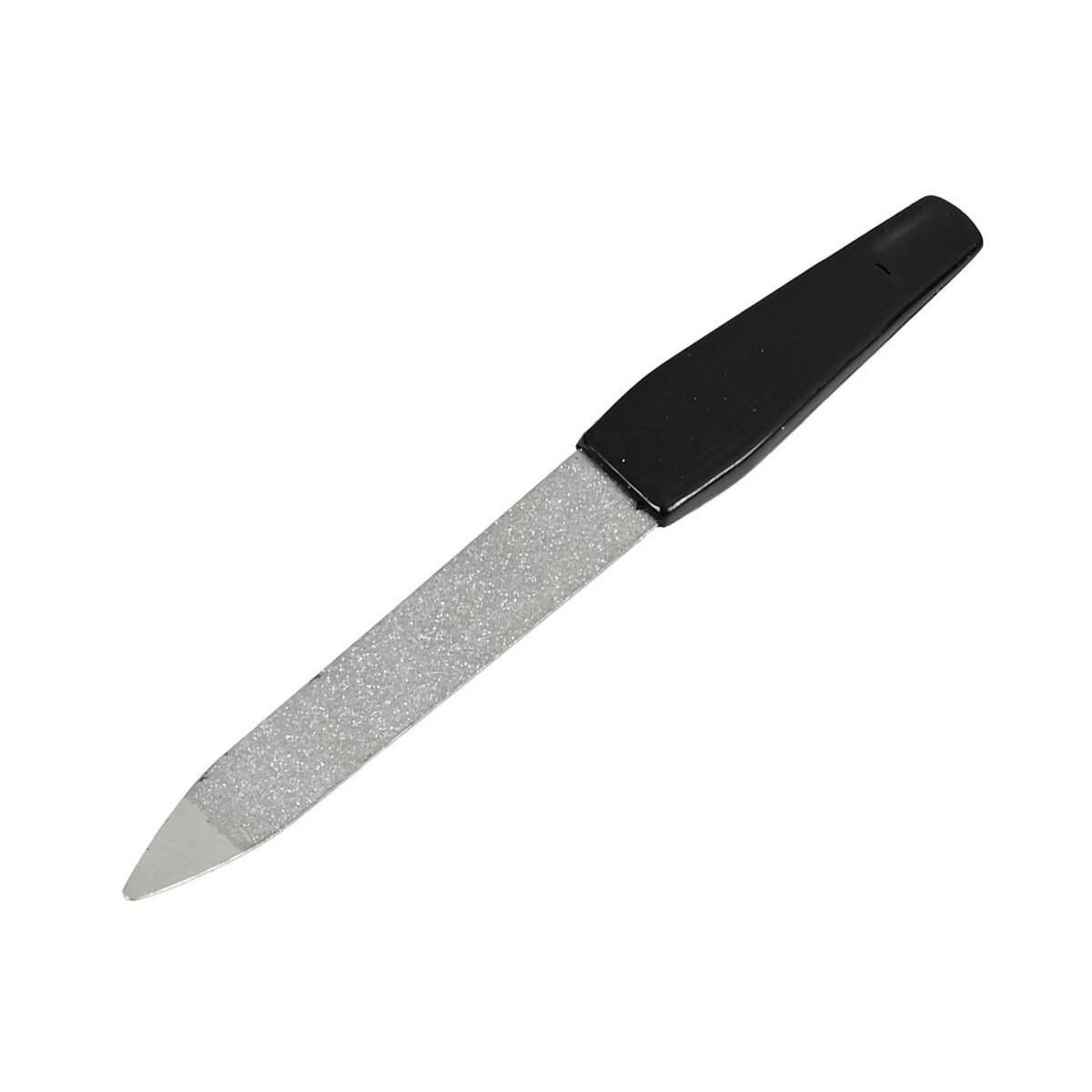 Nagelvijl - compact - metaal / kunststof - zwart - 9 cm -