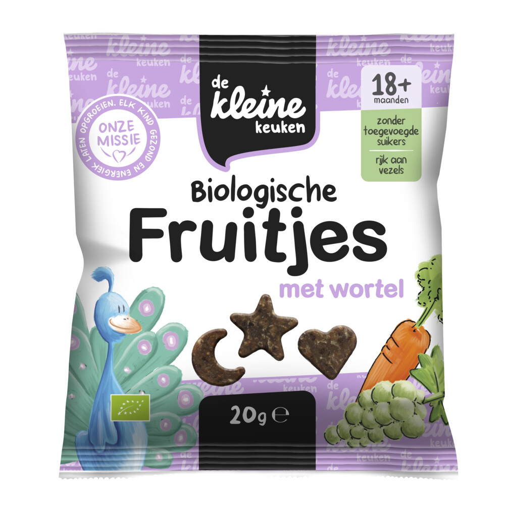 Bio Fruitjes 18+m Wortel 20 gr