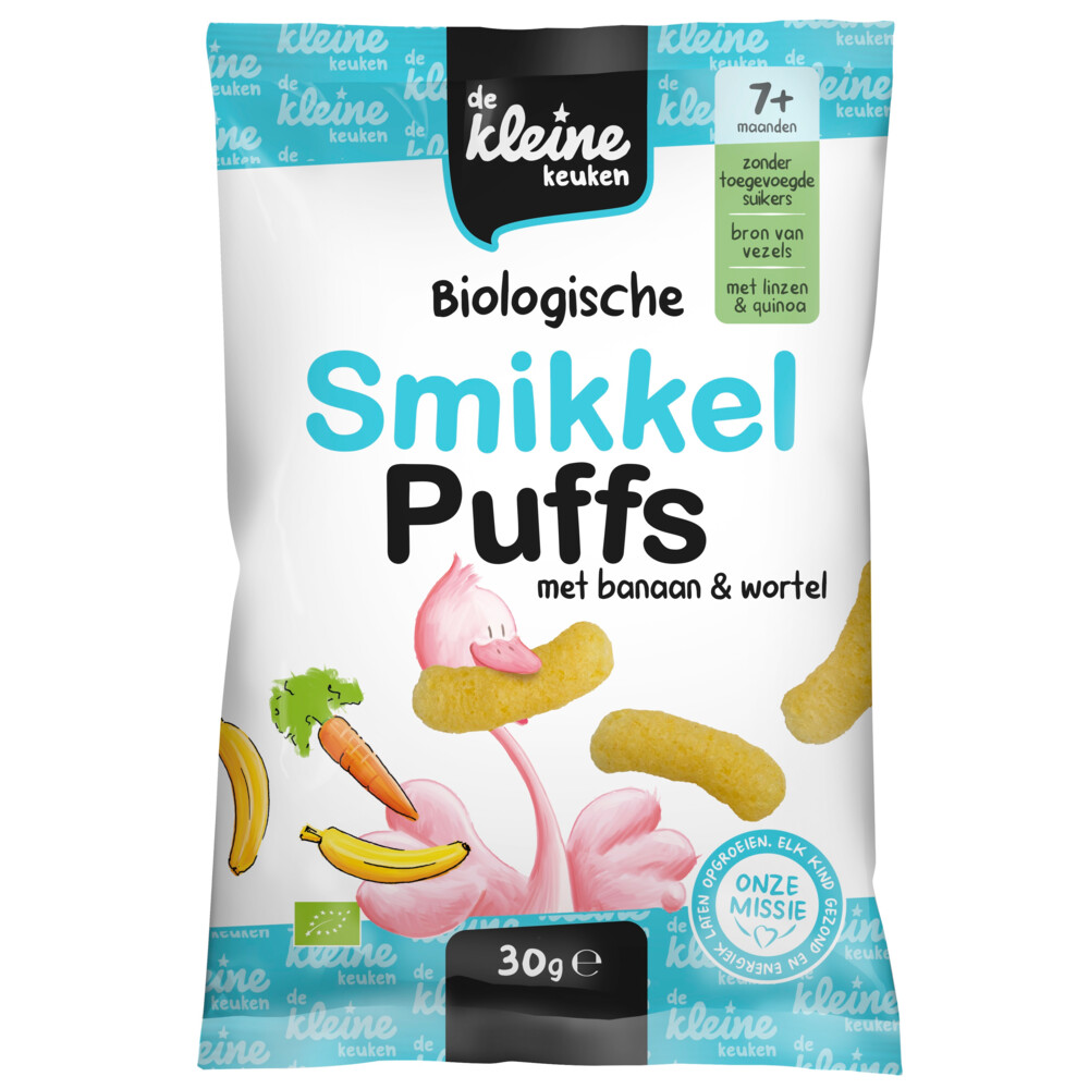 Bio Smikkel Puffs Banaan&Wortel 30 gr
