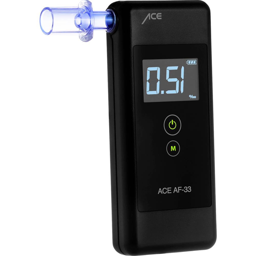 AF-33 Alcoholtester Donkergrijs 0.00 tot 5.00 ‰ Incl. display