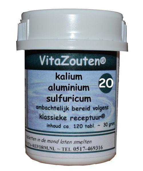 Kalium aluminium sulfaat celzout 20/6 120tab