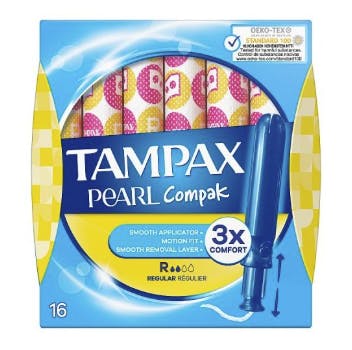 Pearl Compak Tampons Regular 16 st