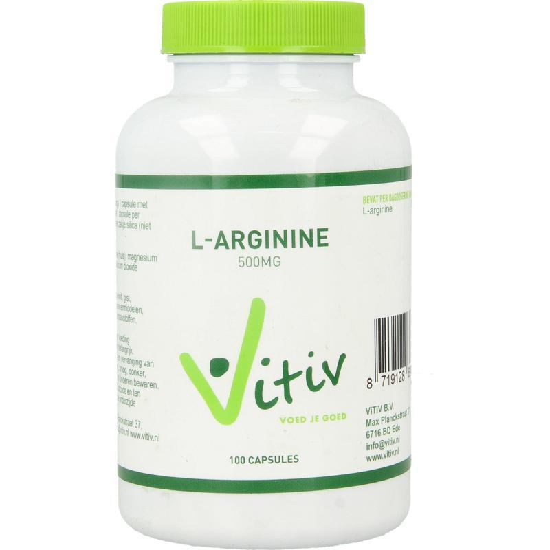 L-arginine 500 mg 100 Capsules