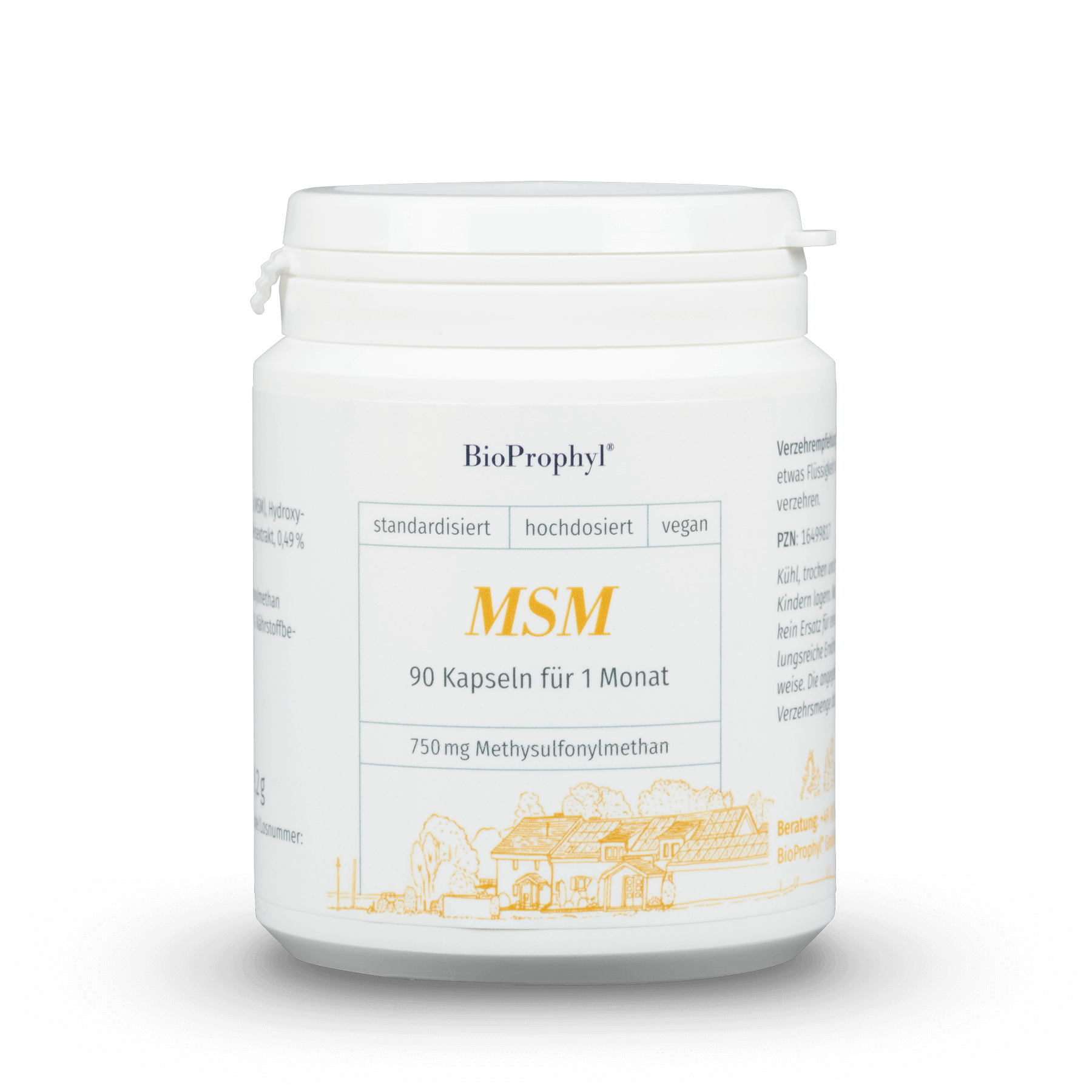 BioProphyl MSM Mobiel 90 vegetarische capsules van 750 mg per methylsulfonylmethaan