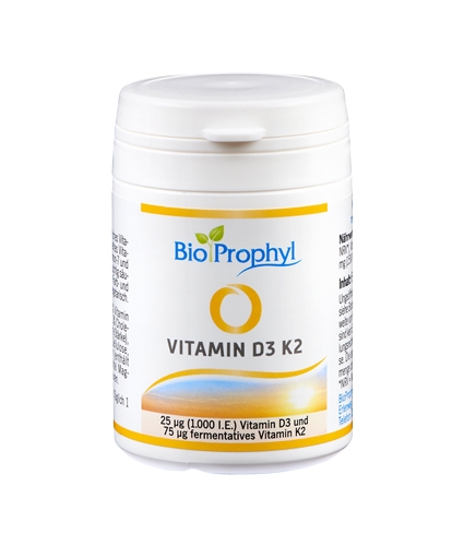 Vitamine D3 K2 120 tabletten met 1000 IE vitamine D3 en 75 µg vitamine K2