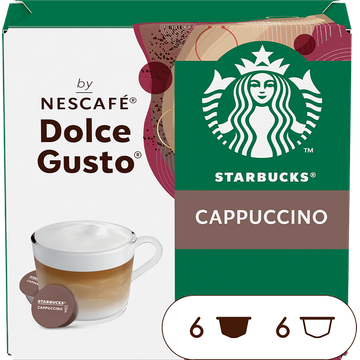 Starbucks tarbucks by Nescafe Dolce Gusto Cappuccino 12 koffiecups bij Jumbo
