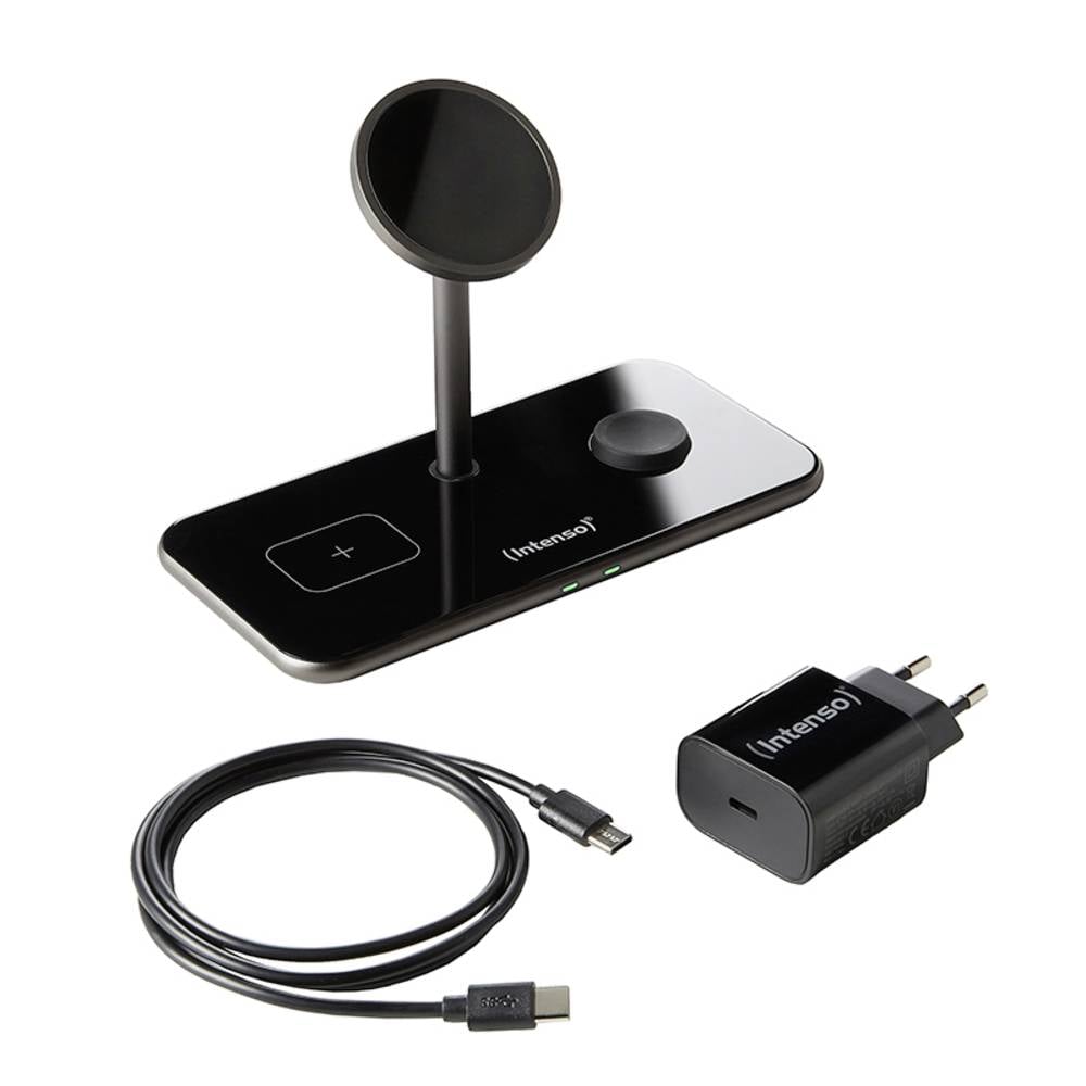 Intenso MB13 black 3in1 7410810 Inductie lader Uitgangen Qi-standaard Zwart