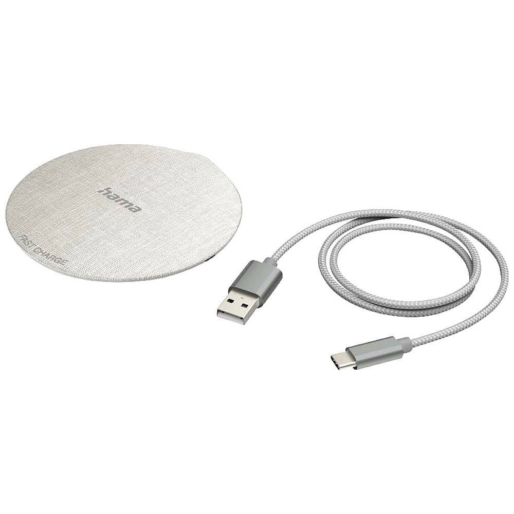 Hama 00201679 Inductie lader 2000 mA Uitgangen Qi-standaard Crème-wit