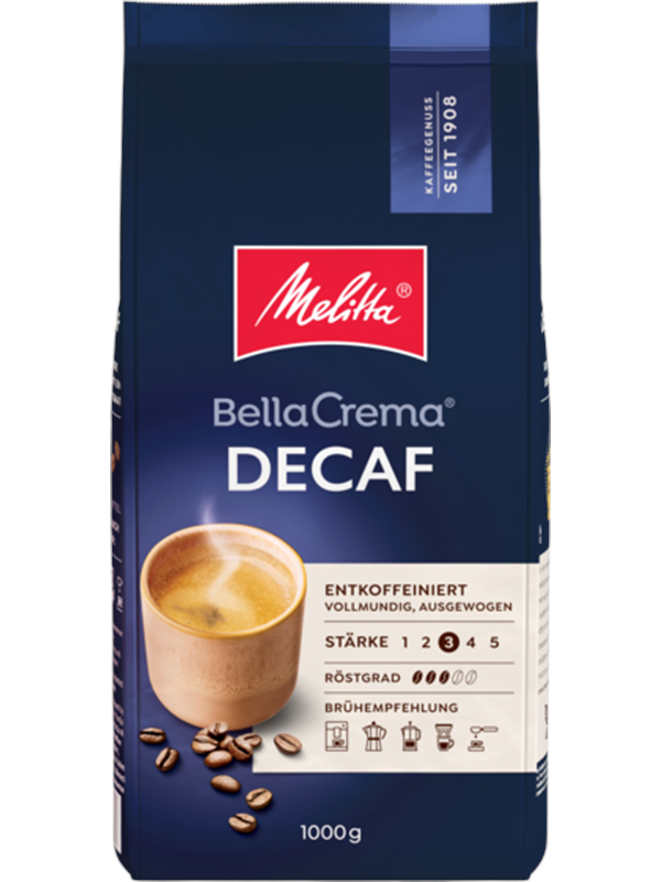 Melitta  BellaCrema Decaffeinato Bonen - 1kg