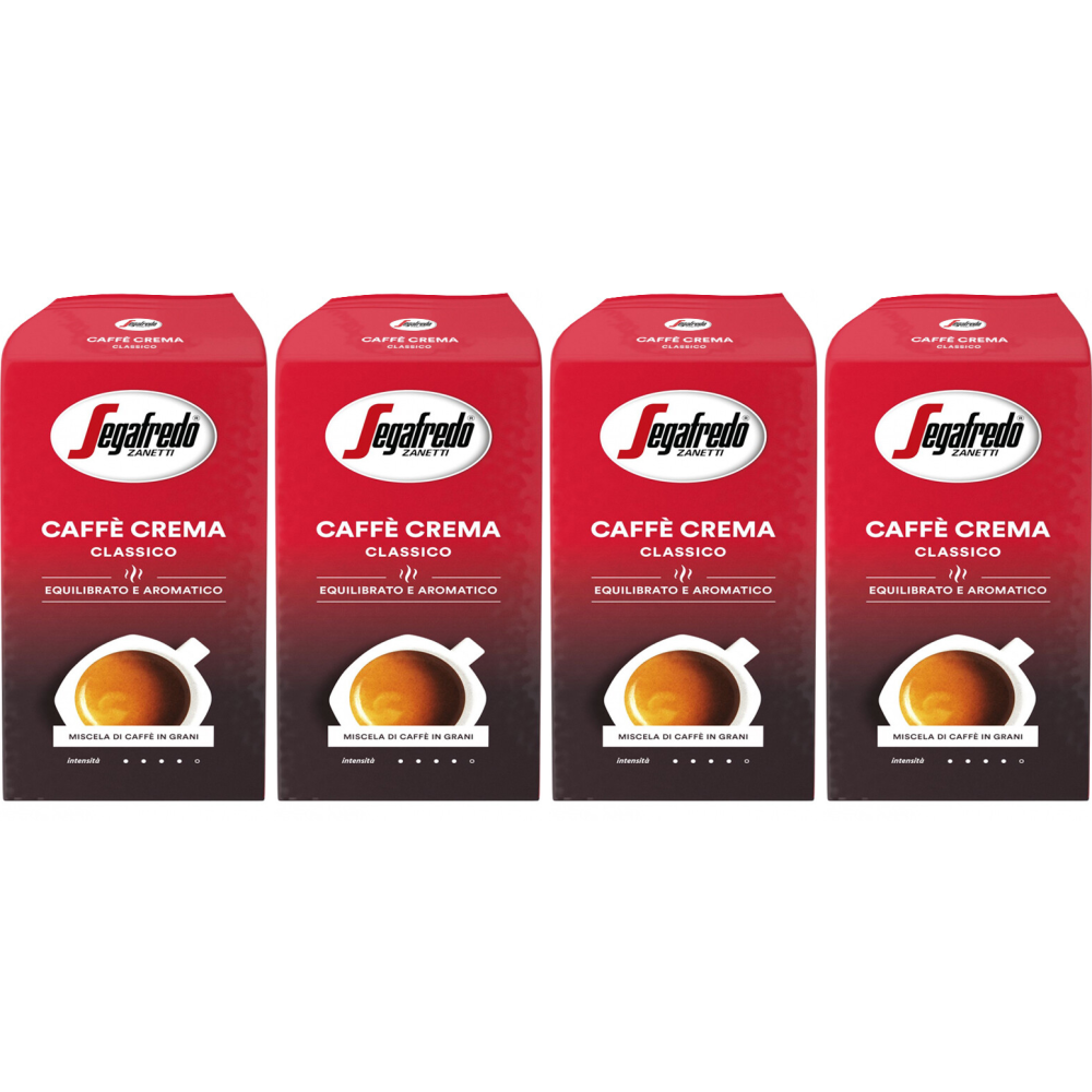 Segafredo  Caffe crema classico Bonen - 4x 1 kg