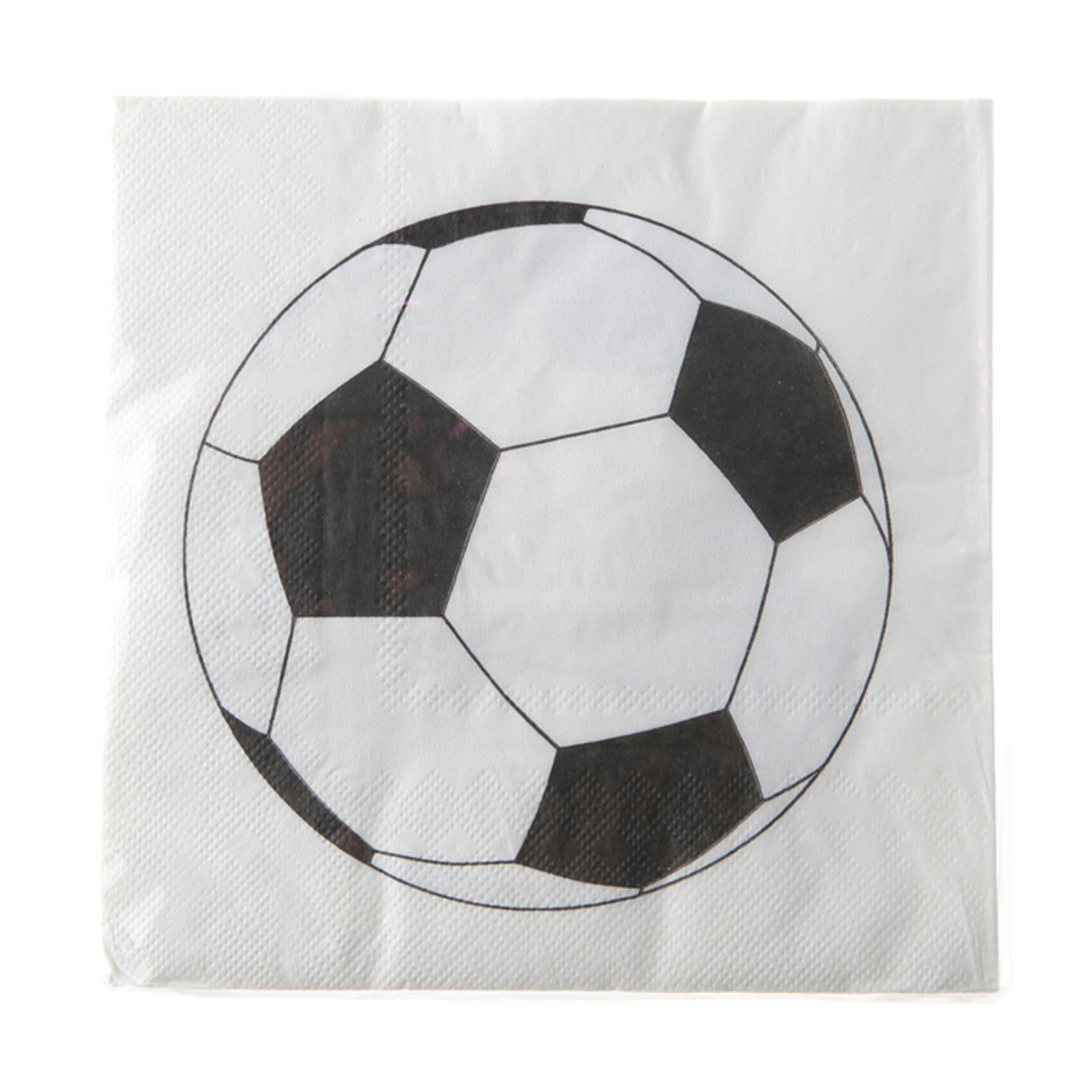 voetbal thema feest servetten - 20x stuks - 33 x 33 cm - papier℃ - EK/WK themafeest -