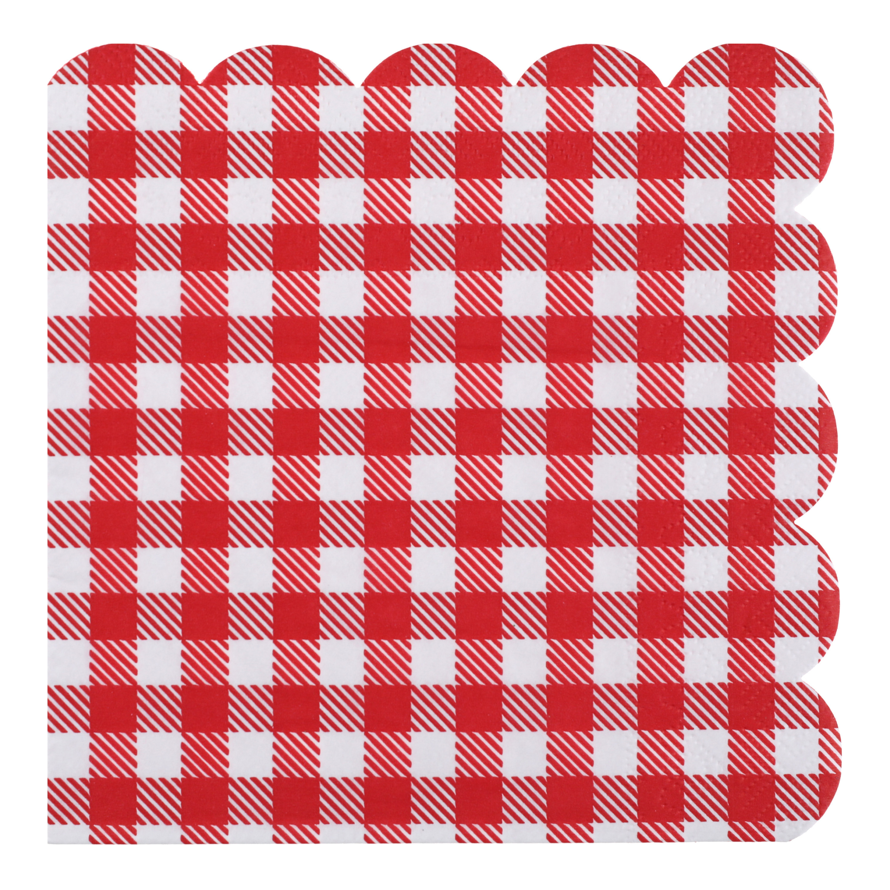 boerenbont Oktoberfest thema servetten - 20x stuks - 16 cm - gingham/vichy print -