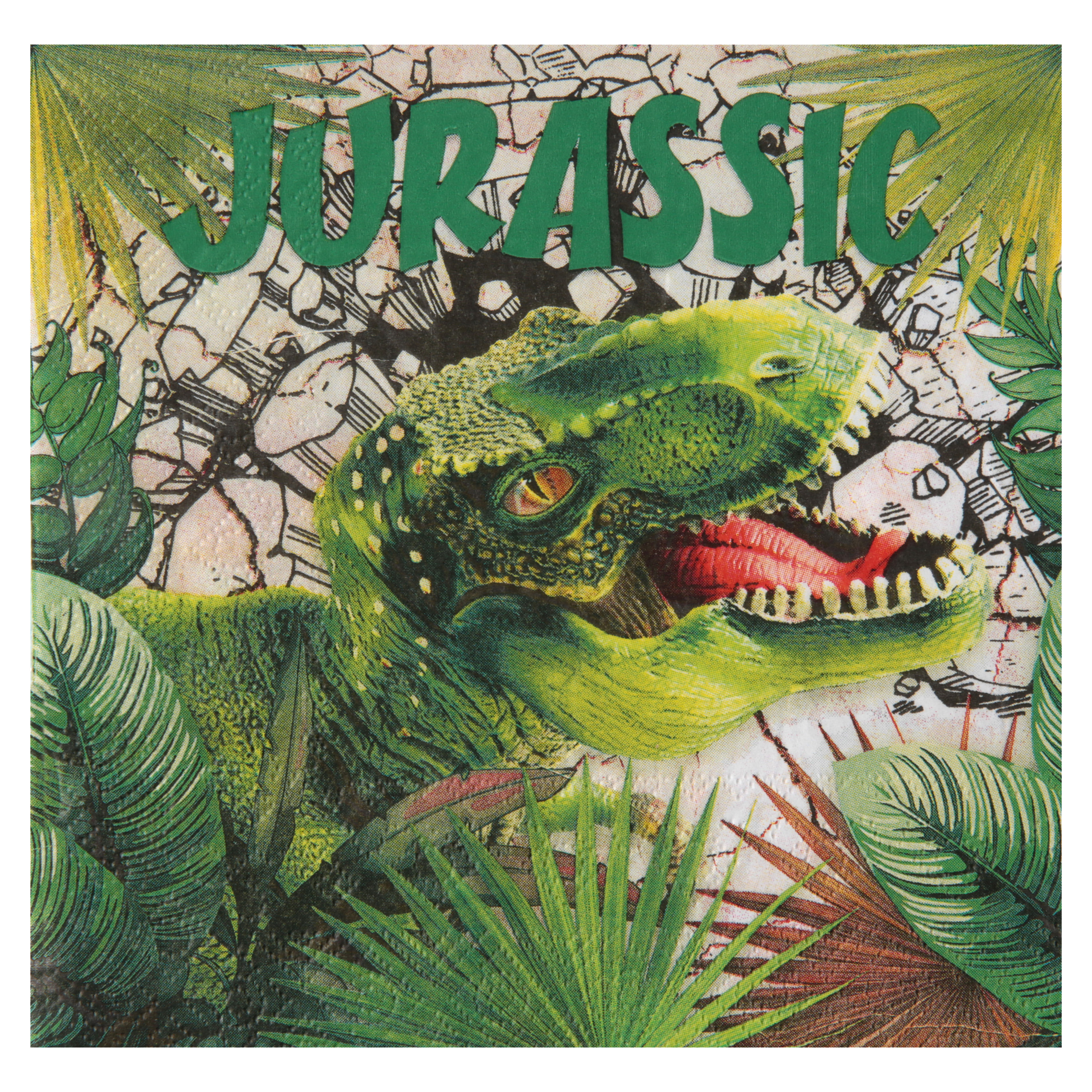 dinosaurus thema feest servetten - 20x stuks - 33 x 33 cm - dino/t-rex themafeest -
