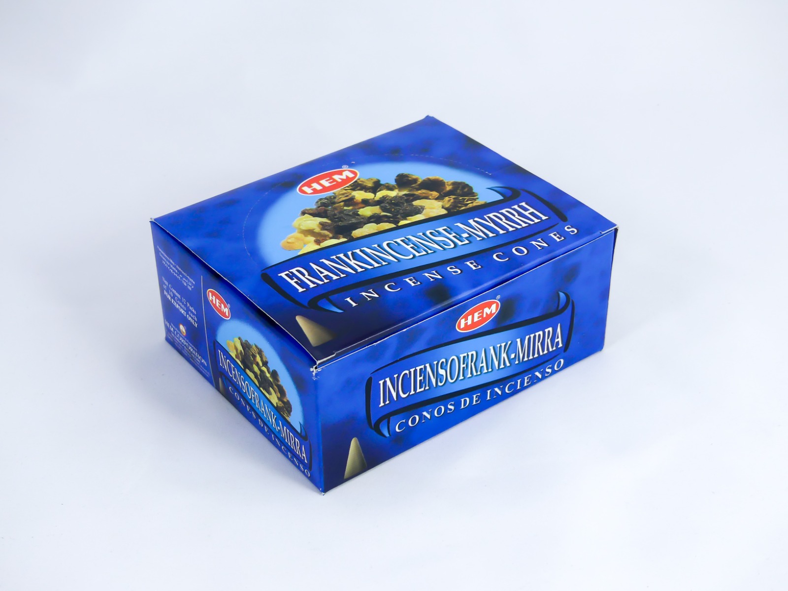 LalaShops HEM Wierook Kegels / Cones - Frankincense-Mirre / Frankincense-Myrrh - Voordeelbox (12 Pakjes / 120 Kegels)