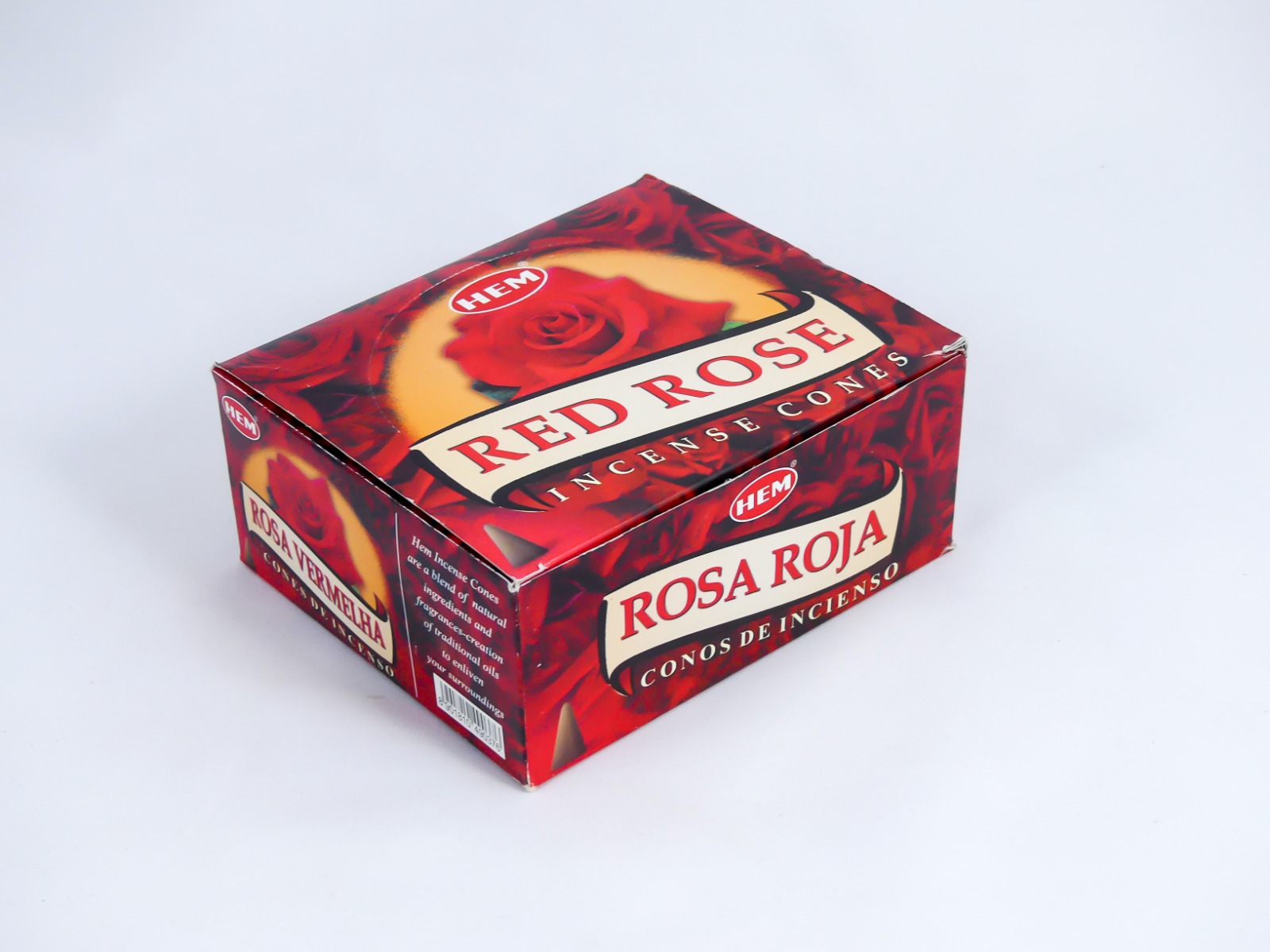 LalaShops HEM Wierook Kegels / Cones - Rode Roos / Red Rose - Voordeelbox (12 Pakjes / 120 Kegels)