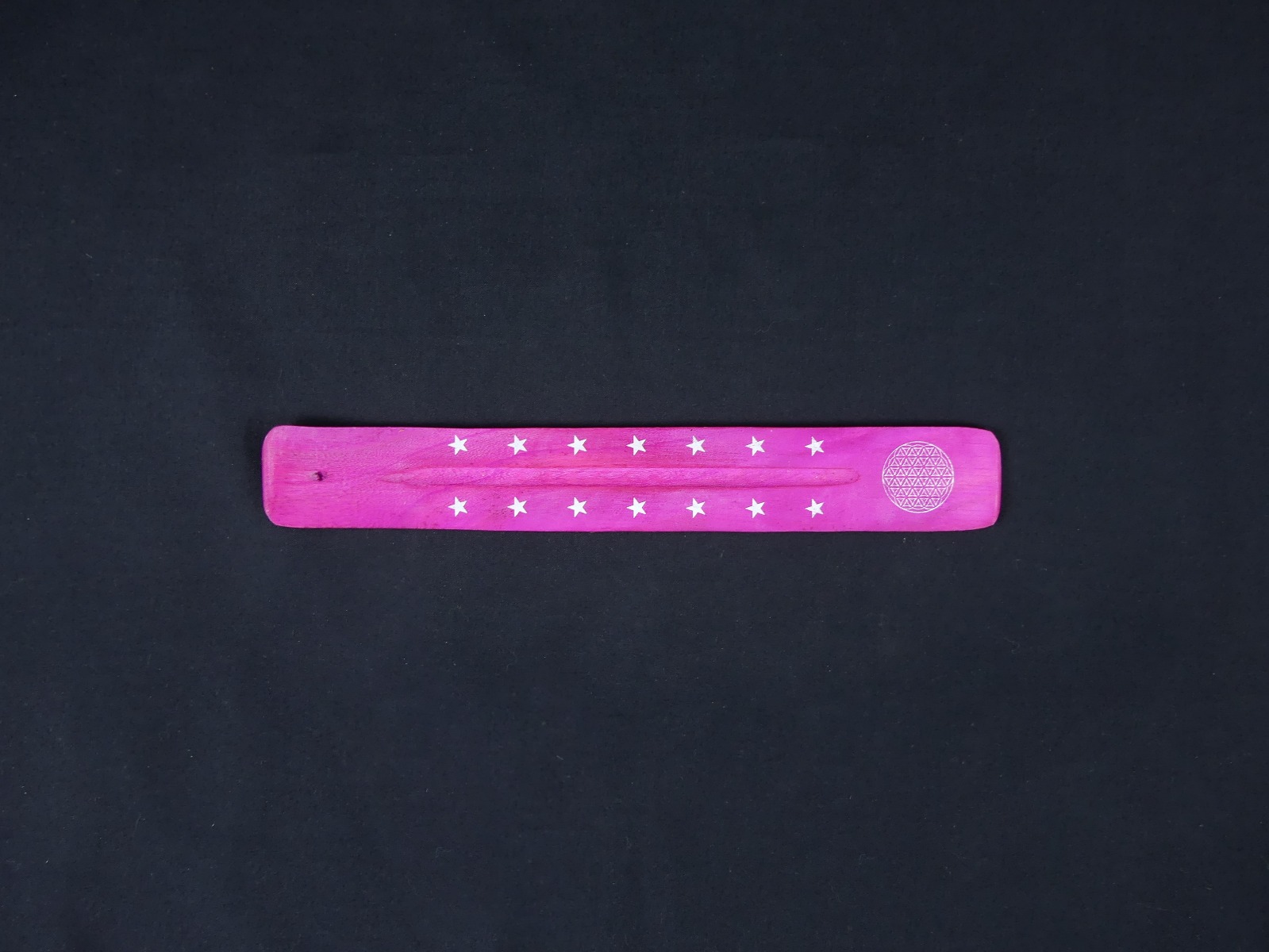 LalaShops Wierook Brander - Wierook Houder - Plankje Fuchsia Roze - Geometrisch