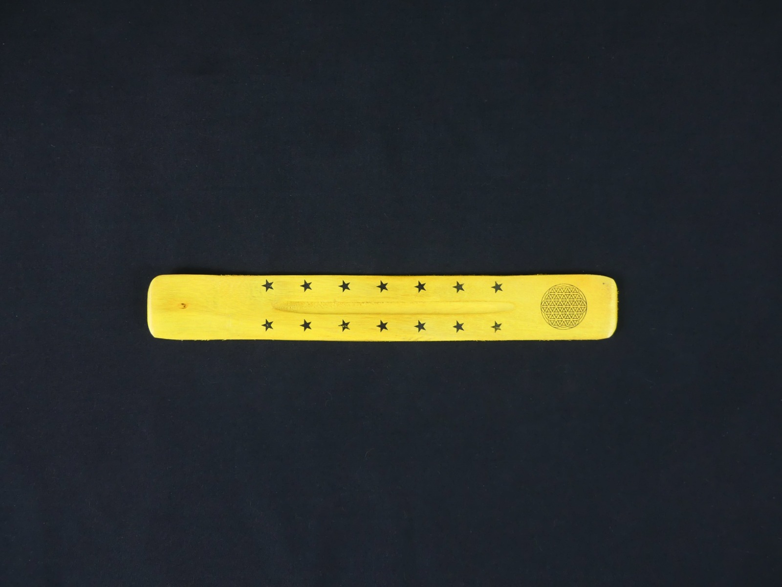 LalaShops Wierook Brander - Wierook Houder - Plankje Geel - Geometrisch