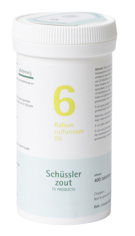 Schussler celzout 6 kalium sulfuricum d6 400tab
