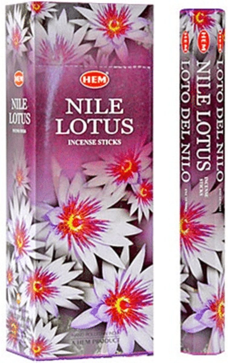 LalaShops HEM Wierook - Nile Lotus - Slof / Voordeelbox (6 Pakjes / 120 stokjes)