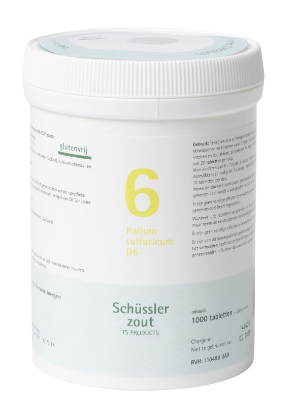 Schussler celzout 6 kalium sulfuricum d6 1000t
