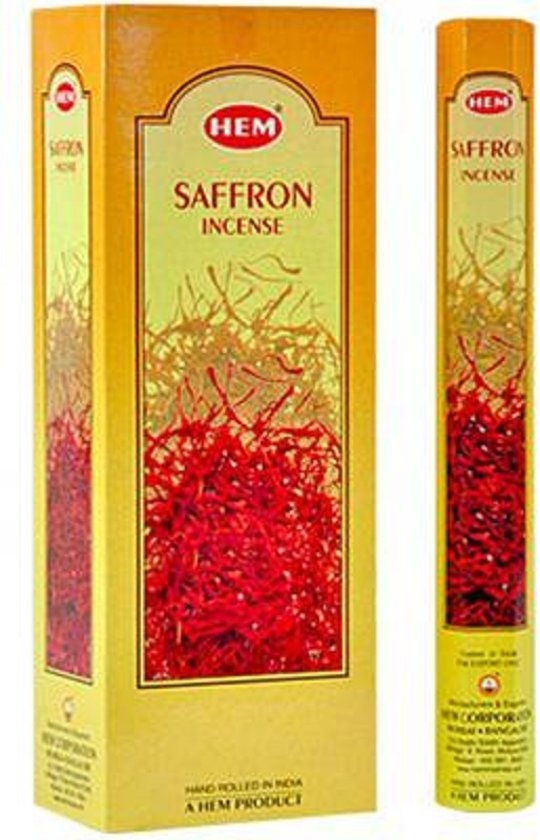 LalaShops HEM Wierook - Saffron - Slof / Voordeelbox (6 Pakjes / 120 stokjes)