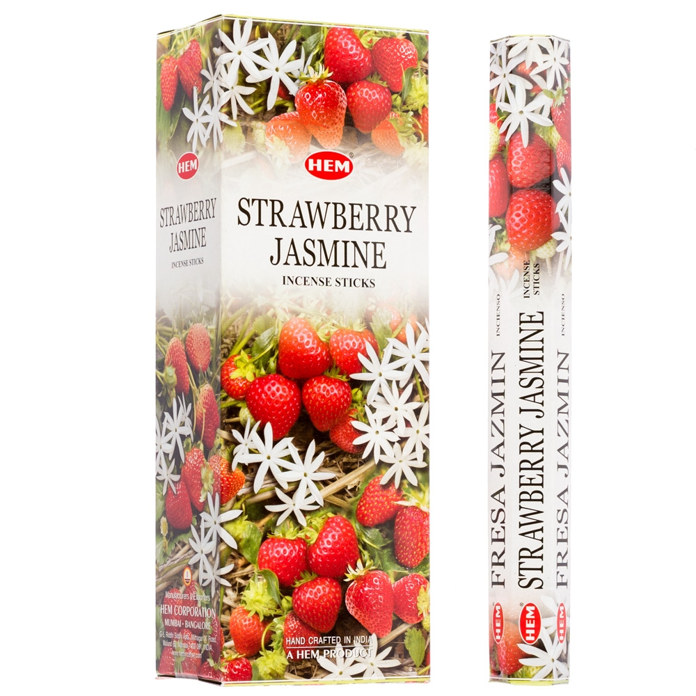 LalaShops HEM Wierook - Strawberry Jasmine - Slof / Voordeelbox (6 Pakjes / 120 stokjes)