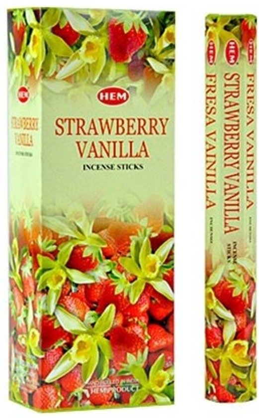 LalaShops HEM Wierook - Strawberry Vanilla - Slof / Voordeelbox (6 Pakjes / 120 stokjes)
