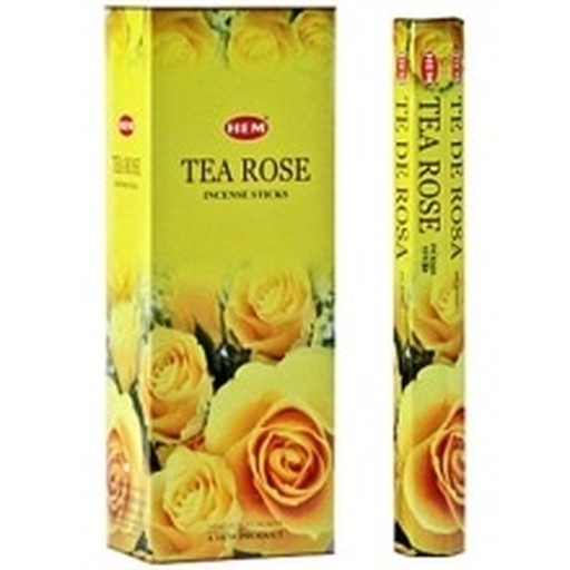 LalaShops HEM Wierook - Tea Rose - Slof / Voordeelbox (6 Pakjes / 120 stokjes)