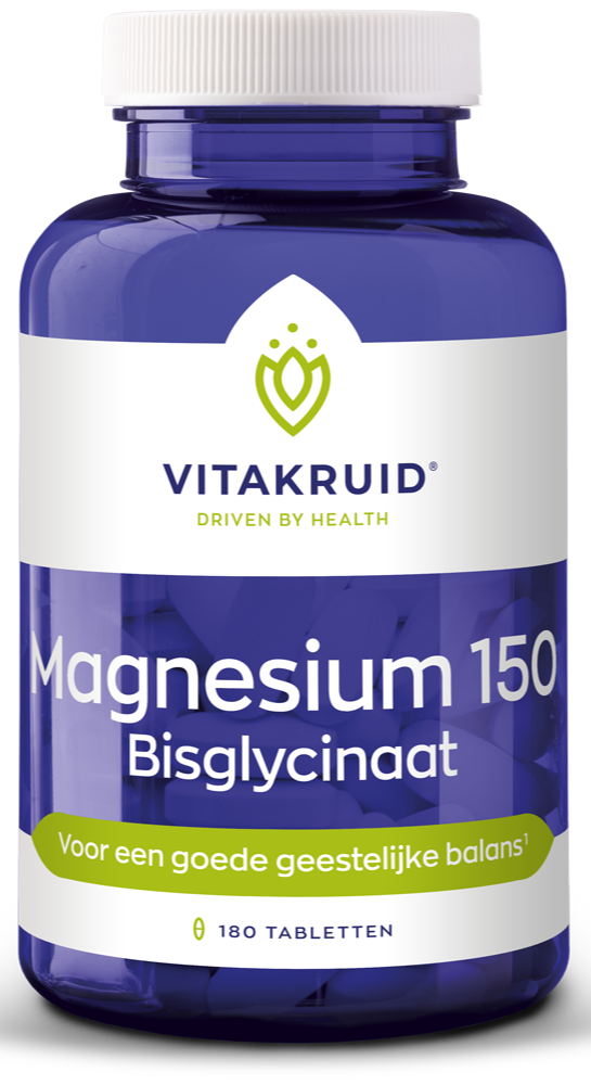 Vitakruid Magnesium 150 Bisglycinaat met 200mg L-Taurine 180