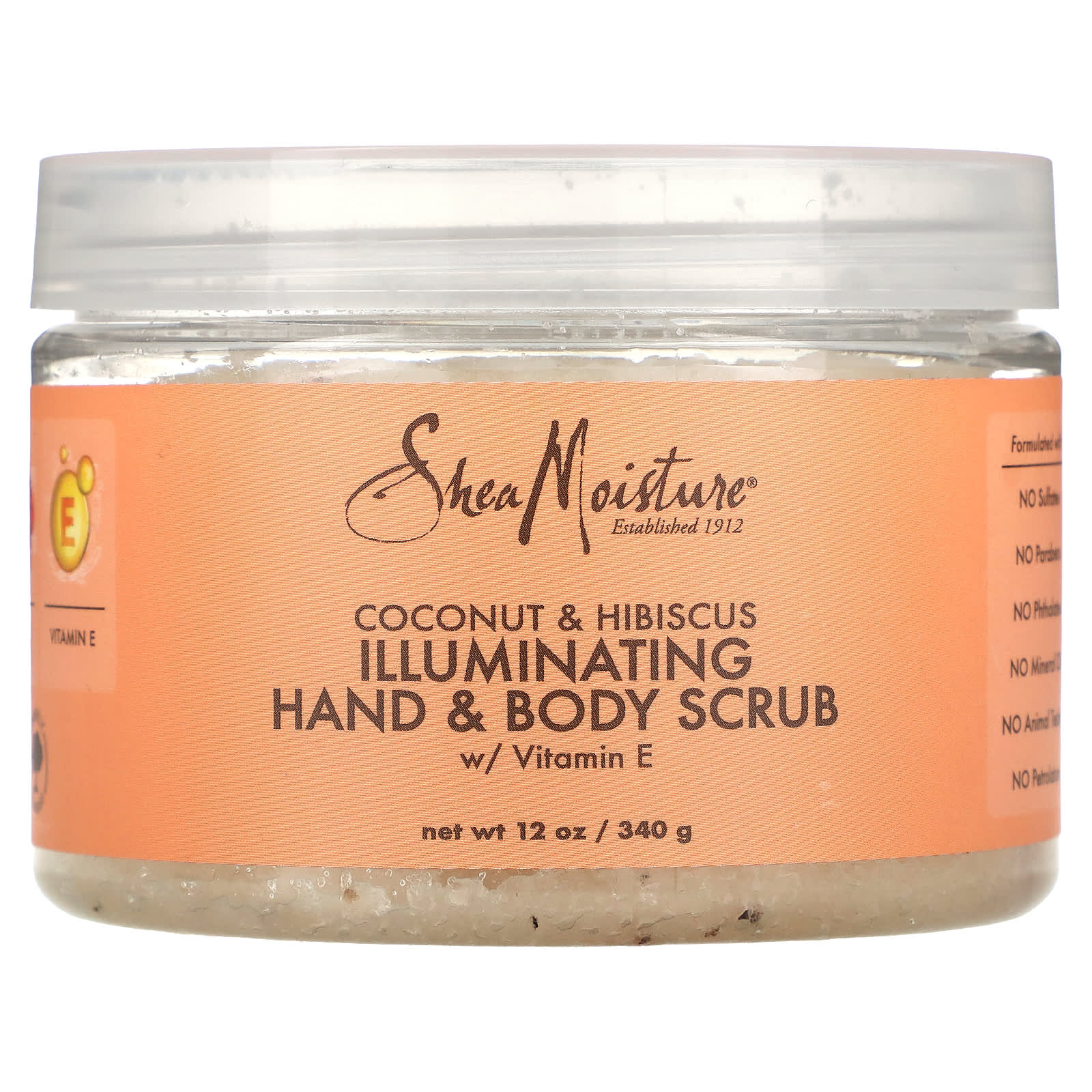 SheaMoisture , Illuminating Hand and Body Scrub with Vitamin E, Coconut and Hibiscus, 12 oz (340 g)