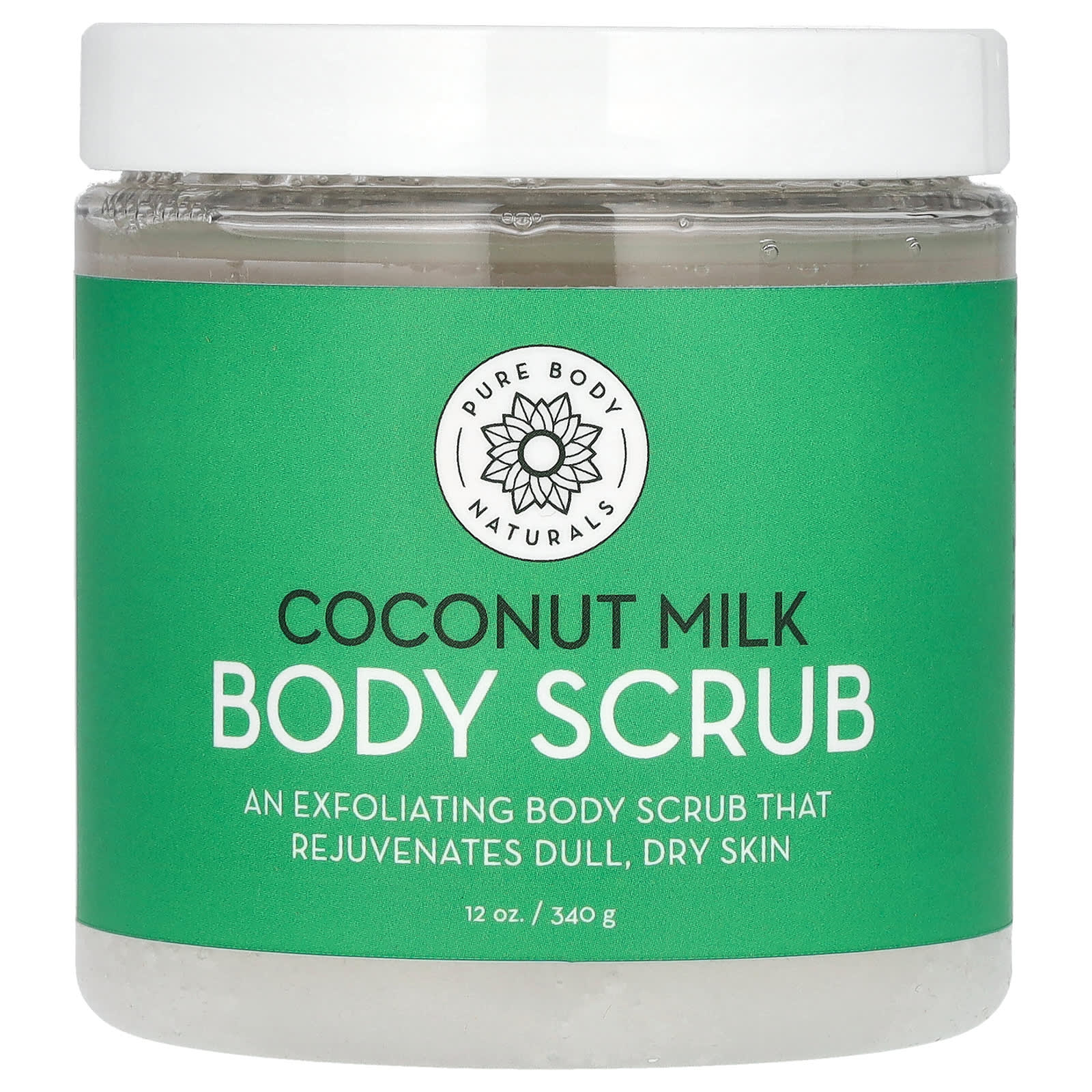 Pure Body Naturals , Coconut Milk Body Scrub, 12 oz (340 g)