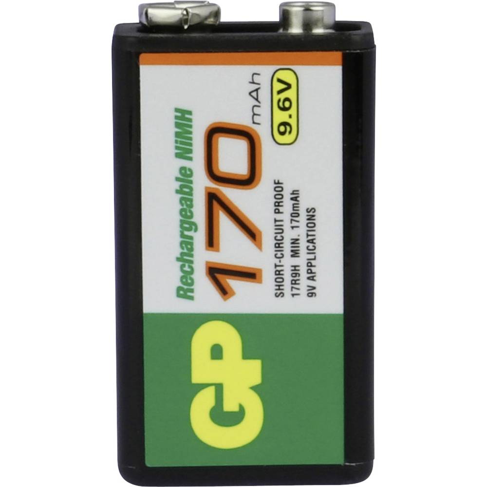 Oplaadbare 9V batterij (blok) IND17R9HC1 NiMH 9.6 V 170 mAh 1 stuk(s)