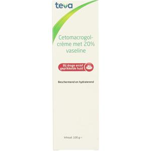 Teva Cetamacrogolcr&egrave;me met 20% vaseline 100 gram