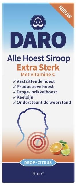 Alle hoest siroop extra sterk met vitamine c 150ml