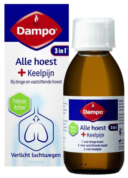 Alle hoest + keelpijn siroop 150ml