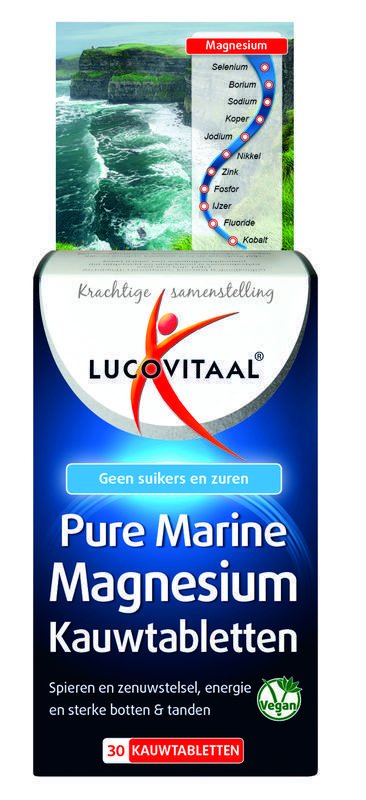 Lucovitaal Pure marine magnesium 30 kauwtabletten