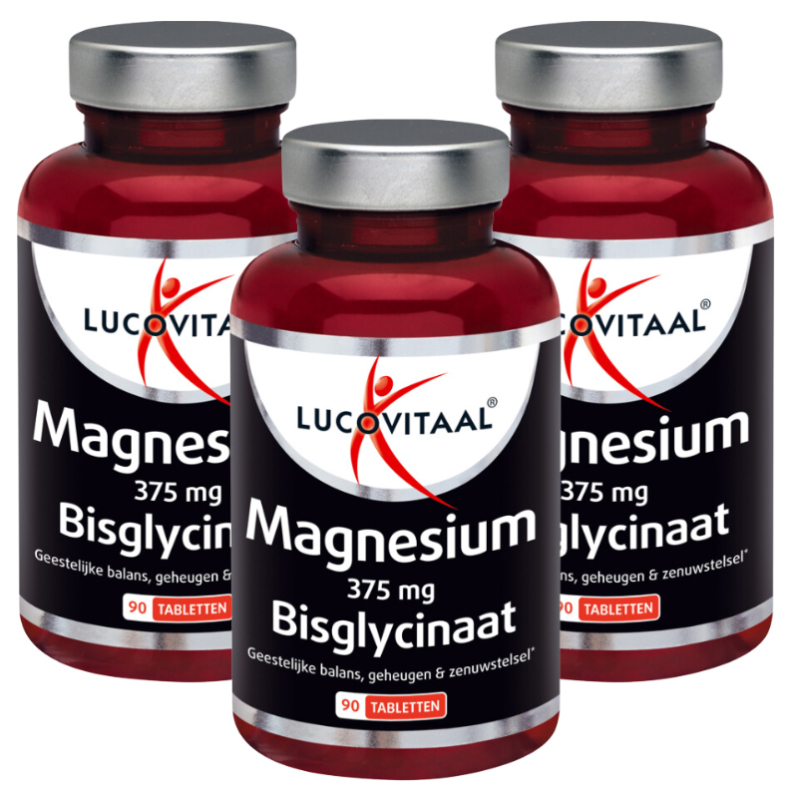 Lucovitaal Magnesium bisglycinaat 375 mg 270 Tabletten