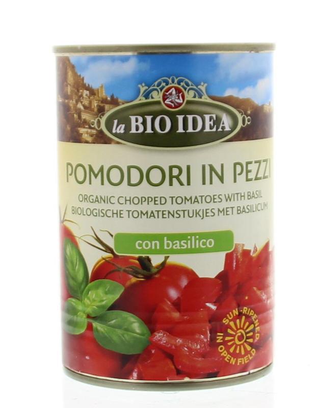 Tomatenstukjes basilicum 12 x 400g