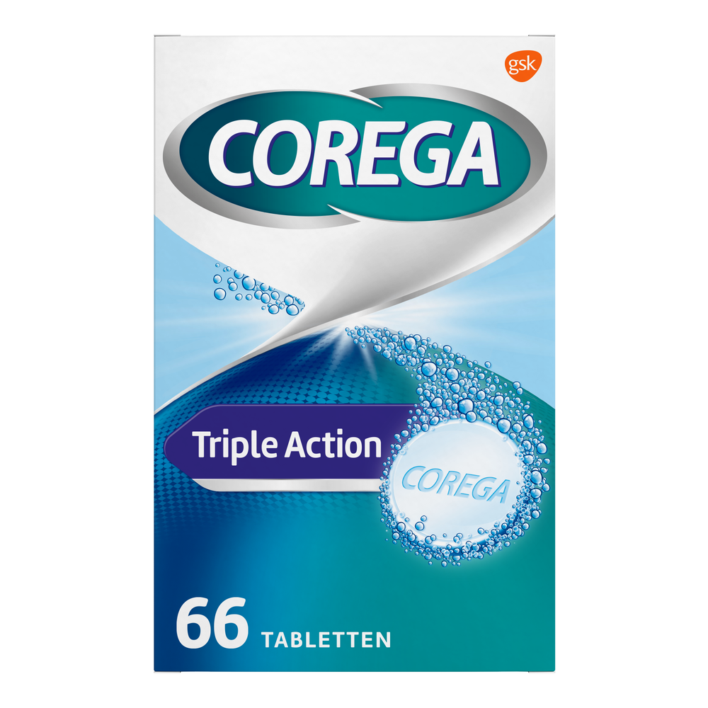 Triple Action Gebitsprothese Tabletten