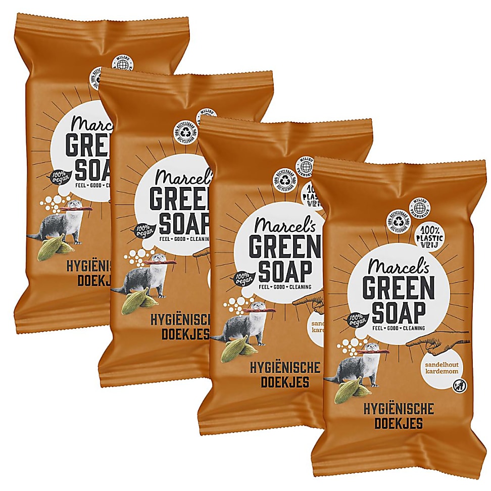 Marcel s Green Soap Marcel's Green Soap Schoonmaakdoekjes Sandelhout & Kardemom Multipa...