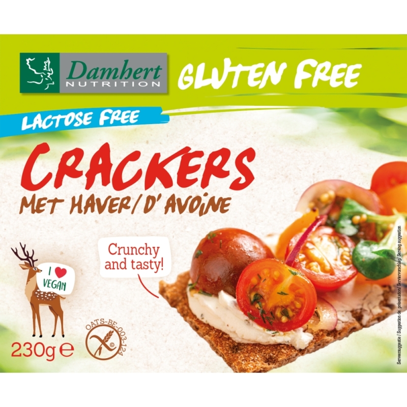 Crackers met haver glutenvrij 230 gram